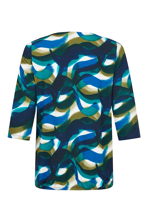 Sunday 3/4 Sleeve Abstract Print Jersey T-Shirt – Style 6583 6312